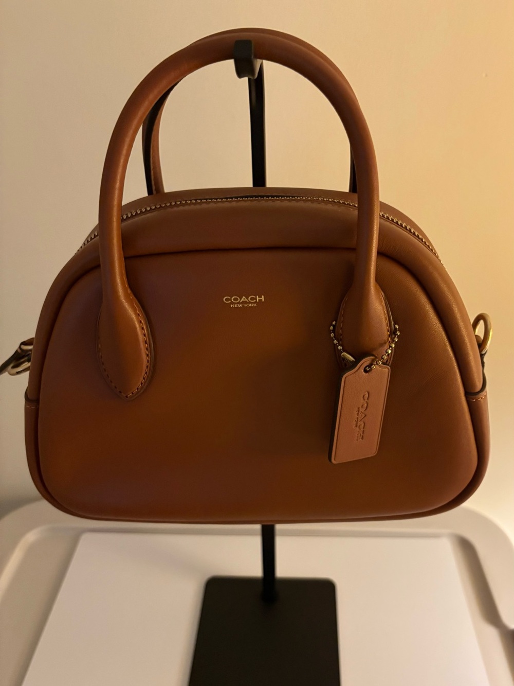 Coach Borough Bowling Bag in Saddle